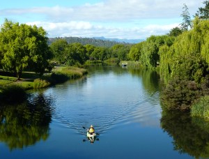 Meander River from bridge in Deloraine.
