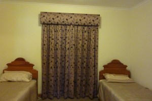2nd hand curtains, changing fashions account for good bargains.