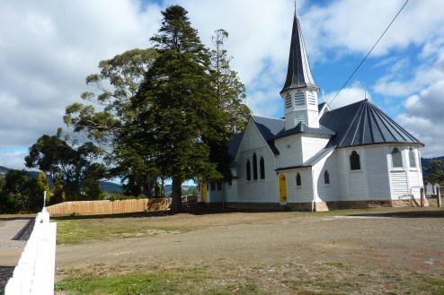 A pretty old church in the Huon Valley. Loved the yellow door.