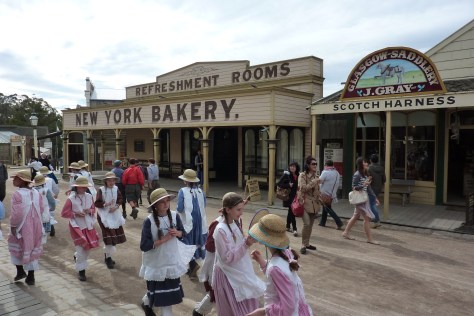School children having a break from their lessons.