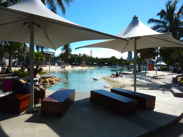 One of many free pools lining the Brisbane River on the Southbank.