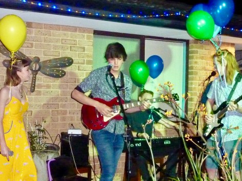 Raksha, Josh's band provided entertainment for part of the night.