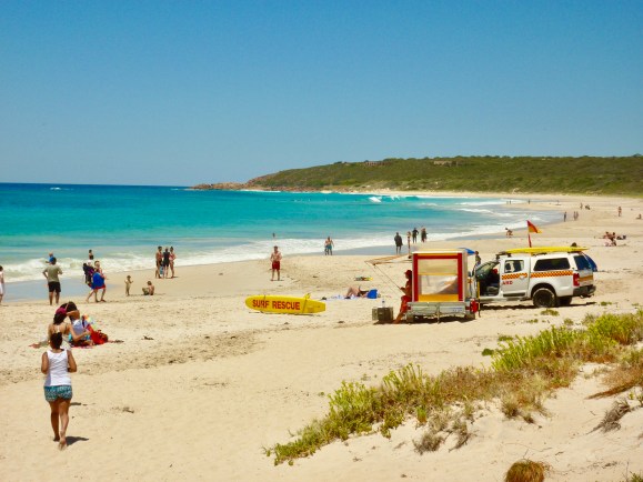 Beach goers at Bunker Bay being equally well looked after.