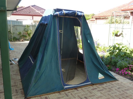 Looking a bit wonky without grass to peg the base to. 